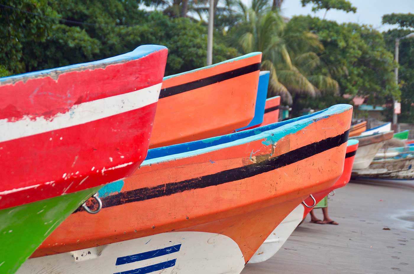 barcos de pescadores en Masachapa